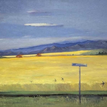 Ристан Омирзак (род. 1950) Хлеб. Центральная часть Триптиха. 1988 г.  Холст, масло. 79,5х119.