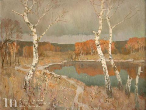 Щебланов Анатолий Павлович (род.1931). Осеннее затишье. 2008 г. Холст, масло. 52,5х69,0.