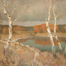 Щебланов Анатолий Павлович (род.1931). Осеннее затишье. 2008 г. Холст, масло. 52,5х69,0.