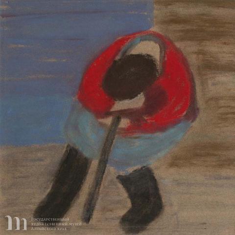  Дик Пётр Гергардович (1939-2002) Отдых. 1994 г. Наждачная бумага, пастель. 25х25,5.