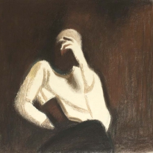  Дик Пётр Гергардович (1939-2002) Автопортрет. 1981 г. Бумага, пастель. 47х49,8.