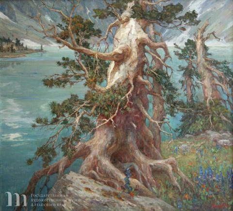 Зотеев Виктор Александрович (1924-2008). Кедр. 1995-1996 гг. Холст, масло. 135х150.