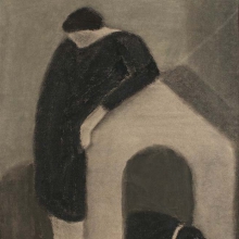  Дик Пётр Гергардович (1939-2002) Конура. 1986 г.  Наждачная бумага, пастель, соус. 38х33,5.