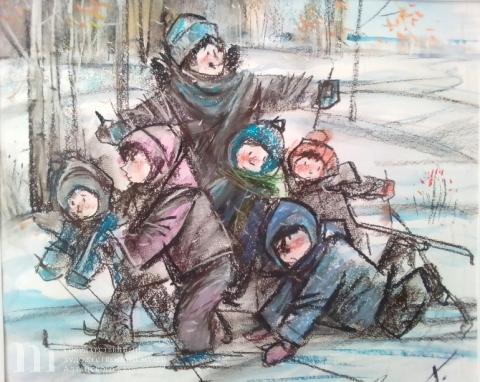 В.М. Хвостенко. &laquo;Первый снег&raquo;. Из серии &laquo;Будьте здоровы!&raquo;. Собственность автора.