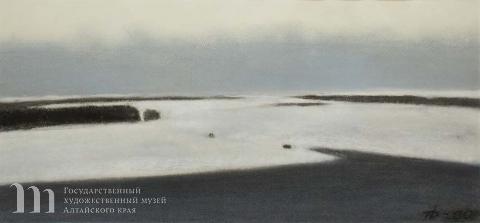  Дик Петр Гергардович (1939-2002) Просторы. Лист III. 2000 г. Бумага, пастель, уголь. 34х70,5.