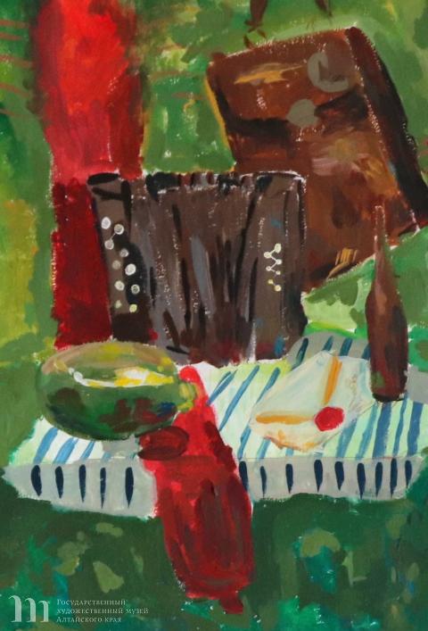 Криницына Алена, 10 лет. Натюрморт с гармошкой. ДХШ при НГХУ