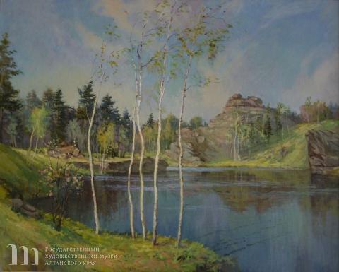 Осиночкин Сергей Николаевич (род. 1950) &laquo;Весна в окрестностях Колывани&raquo;. 2003 г. Холст, масло. 80х100