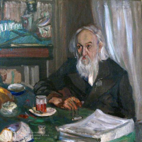 Курзин Михаил Иванович (1888-1957) Портрет Н.С. Гуляева. 1913 г. Холст, масло. 85х88.