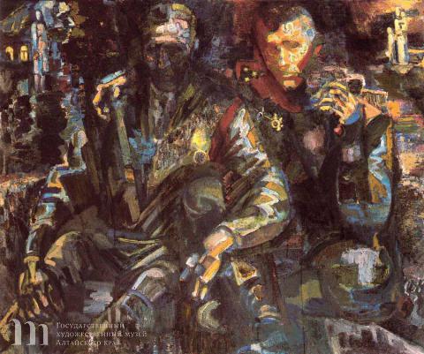 Калинин Виктор Григорьевич (род 1946). &laquo;Возвращение&raquo;. 1980 г. Холст, масло. 150х200.