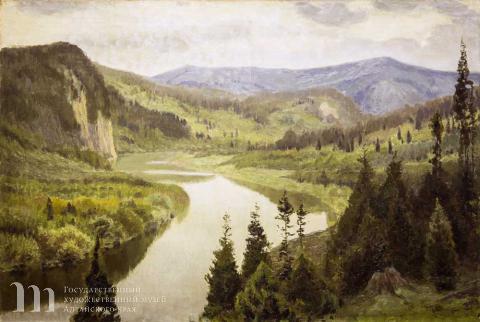 Переплетчиков Василий Васильевич (1863-1918) Урал. 1897 г. Холст, масло. 94,5х140.