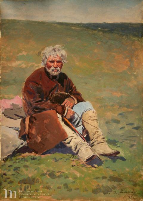 В.Е. Маковский. "Крестьянин с кнутом". 1895. Из собрания Государственного художественного музея Алтайского края.