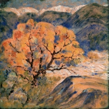 Муратов Владимир Сергеевич (1929-2005) Горы. Осень Алтая. 2004 г. Медь, горячие эмали. И: 20,5х20,5. П: 33,5х34,5.