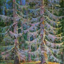 Карев Василий Васильевич (1886-1970) Мертвый кедрач близ Каракола. 1918 г. Холст, масло. 61,5х50,5.