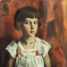 Малютин Сергей Васильевич (1859-1937) Портрет Галины Сахаровой.  1921 г. Бумага, пастель. 68,5х51.