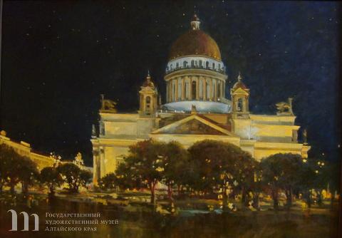 Прохоров С.А.  Ночной Петербург. 2016. Холст, масло. Собственность автора