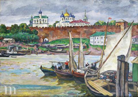 Кончаловский Петр Петрович (1876-1956) Новгород Великий. 1944 г. Xолст, масло. 225x300.