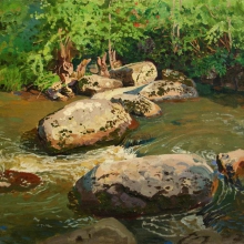 Никулин Андрей Осипович (1878-1945) Камни на реке Белокурихе. 1910-е гг. Холст, масло. 64х73,5.