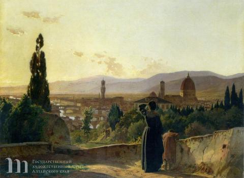Н.Н. Ге. "Фраскати. Горные дали". 1859.