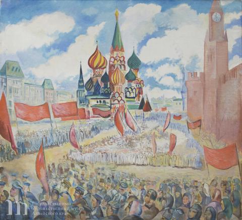 Кузнецов Павел Варфоломеевич (1878-1968). На Красной площади.1920-е гг. Из собрания Государственного художественного музея Алтайского края