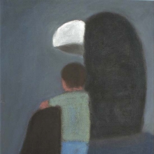   Дик Пётр Гергардович (1939-2002) У бабушки. 2001 г. Бумага, пастель. 40,5х30.