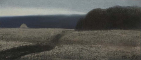 Дик Пётр Гергардович (1939-2002) Просторы. Лист I. 1996 г.  Бумага, пастель. 25,5х59,5.