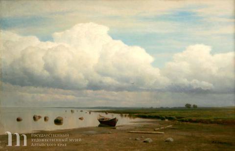 Клодт фон Юргенсбург Михаил Константинович (1832-1902) Берег Финского залива. Холст, масло. 86,3х135,6.