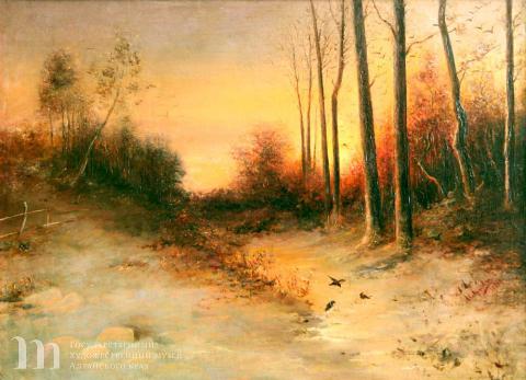 Саврасов Алексей Кондрантьевич (1830-1897) Весенний вечер. 1886 г. Холст, масло. 72,3 х 96,6.