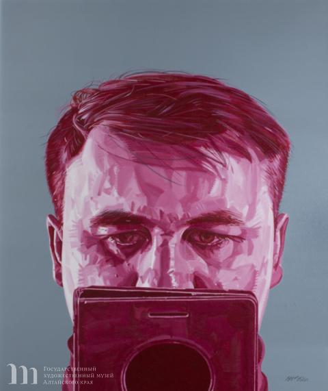 Зайков Николай Сергеевич (род. 1978). Красный автопортрет. 2017. Из собрания Государственного художественного музея Алтайского края