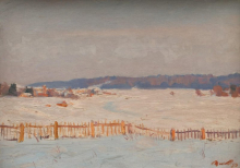 Цыплаков Виктор Григорьевич. Зима. 1959. Государственный художественный музей Алтайского края