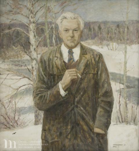 Терещенко Владимир Борисович (род. 1948) &laquo;Портрет М.Т. Калашникова&raquo;. 2000 г. Холст, масло. 87х80