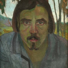 Борисов Алексей Николаевич (1889-1937) Автопортрет. Дерево, масло. 40х29,5.