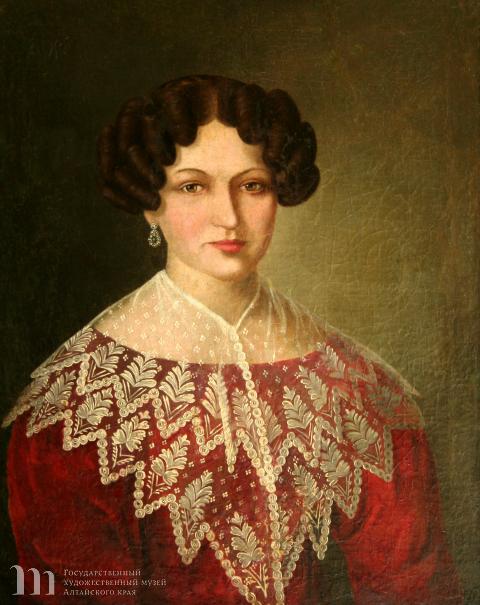 Аргунов Яков Иванович (1784-после 1835) Женский портрет. 1830 г. Из собрания Государственного художественного музея Алтайского края.