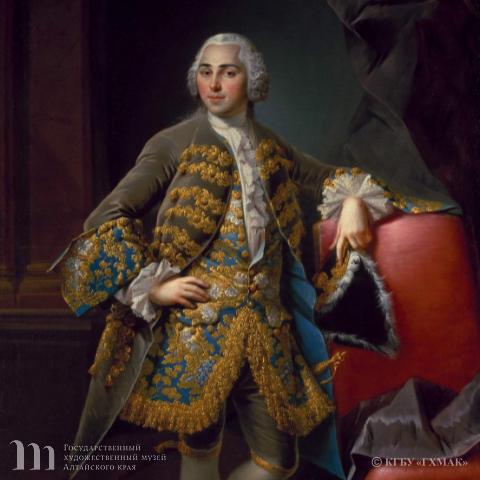 Токе Л. Портрет Н.А. Демидова. 1766&ndash;1768.  Фрагмент. Государственный Русский музей. 