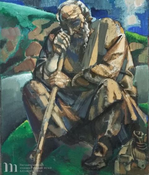 Калинин Виктор Григорьевич (род. 1946) Отец. 1978 г. Холст, масло. 120х100.