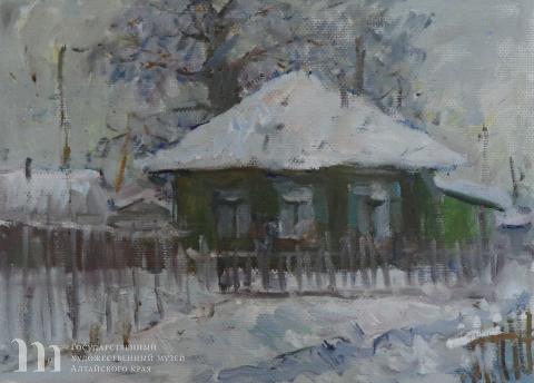 Анатолий Александрович Штань (1936-2020) Домик в затоне. 2012. Из собрания Государственного художественного музея Алтайского края