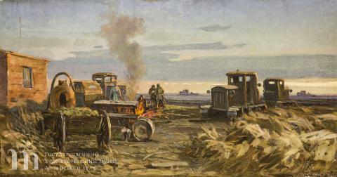 Филонов Ф.А. Вечер на целине. 1954 г.