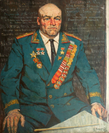 Борунов Геннадий Федорович (1928-2008) Портрет сибирского богатыря Нестора Козина. 1969 год. Из собрания Государственного художественного музея Алтайского края.