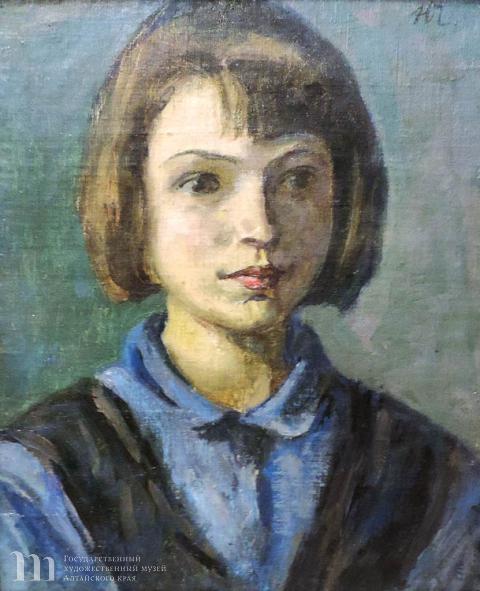  Чернышев Николай Михайлович (1885-1973) Коза (Воспитанница детского дома). 1920-е гг. Холст на картоне, масло. 43,5х36..