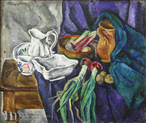 Кончаловский Петр Петрович (1876-1956) Натюрморт. 1920 г. Xолст, масло. 89x104.