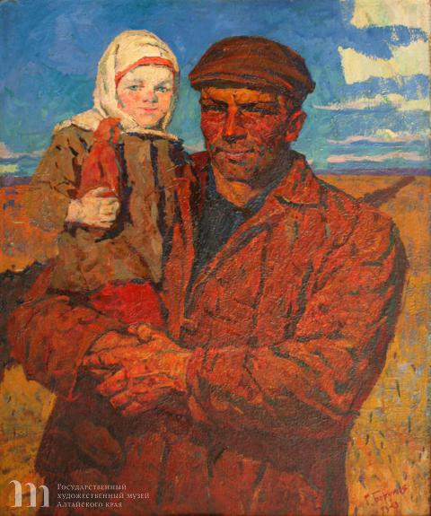 Борунов Геннадий Федорович (1928-2008) Отец (Портрет Забожанского). 1969 г. ДВП, масло. 118х97.