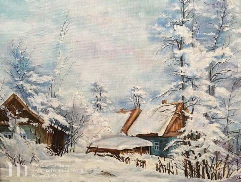 Теплова Юлия &laquo;Зима&raquo;. Холст, масло. Руководитель: Истоминова А.А.