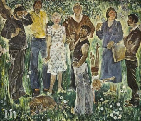 Ботев Александр Петрович (1948-1992) &laquo;Жаркое лето в Горячем Ключе&raquo;. 1977 г. Холст, масло. 123,0х145,0 