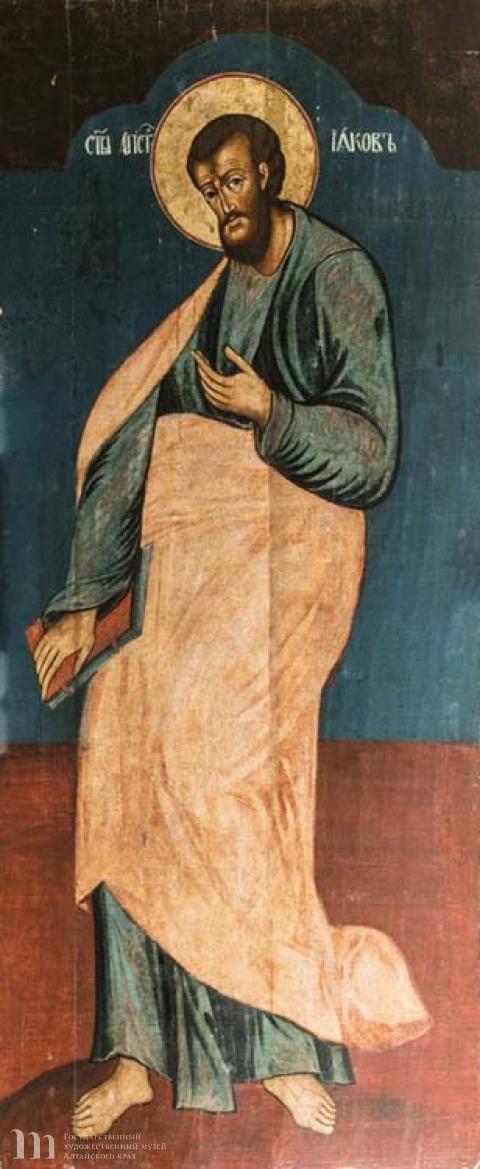Неизвестный иконописец. Ярославские письма. &laquo;Святой апостол Иаков&raquo; (из апостольского чина). Дерево, темпера. 159,1х68,6х3,3